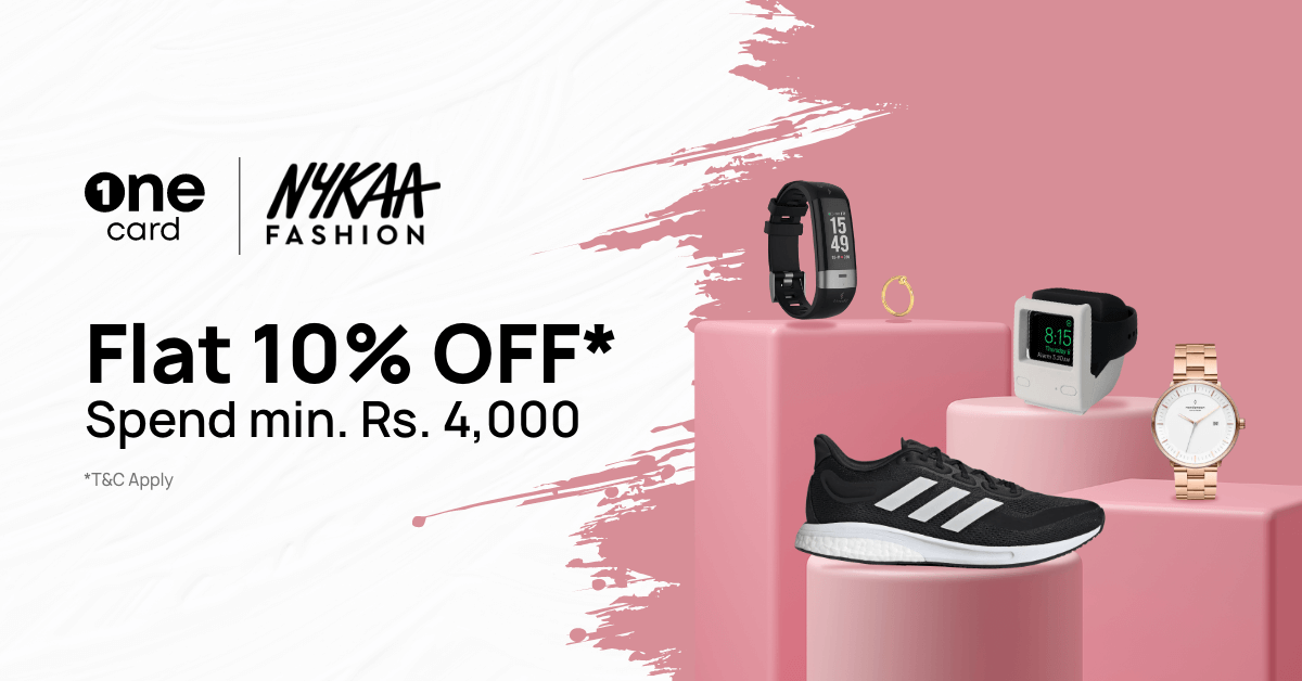 Get 10% discount on fashion products at Nykaa
