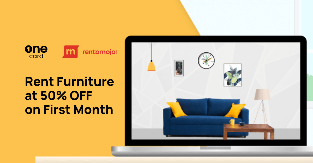 Get 50% off on rent payment at Rentomojo