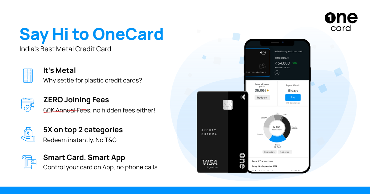 Get Lifetime Free Credit Card without Income Proof | OneCard Free Metal Credit Card | Get ₹750 in Bank / Refer + 5000 Points - www.nkworld4u.com