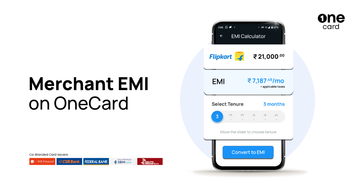 How to Avail Merchant EMI on OneCard